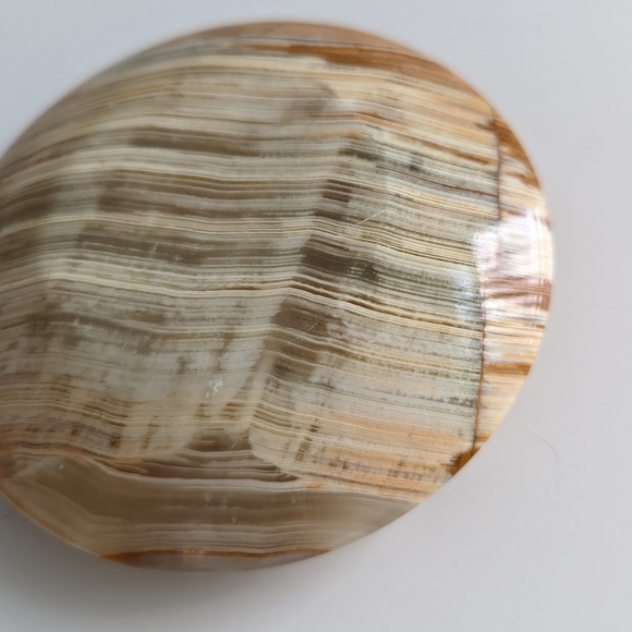 Marble Onyx Tea Light Candle Holder Round Disk Polished Natural Stone - Picture 7 of 10